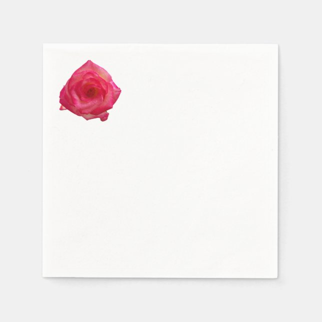 Foto einer Rose auf einer Serviette (Vorderseite)