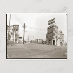 Foto einer Straße im Stil der 1920er Jahre Postkarte