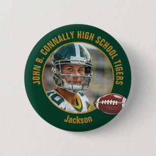 Foto eines Footballspielers der Green Gold High Sc Button