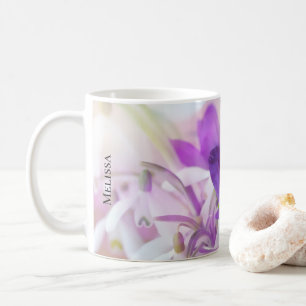Foto eines Hübschen Lila Frühlingskrokus Kaffeetasse