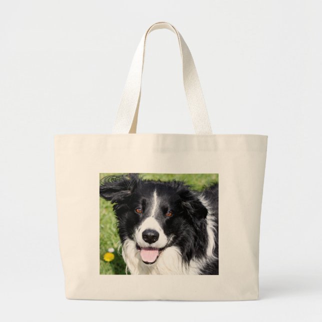 Foto eines Hundes Jumbo Stoffbeutel (Vorne)