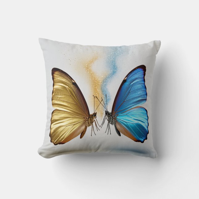 Foto eines Kissens mit Schmetterlingsform oder Kissen (Vorderseite)