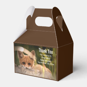 Foto eines Niedlichen kleinen Orange Fox Danke Geschenkschachtel