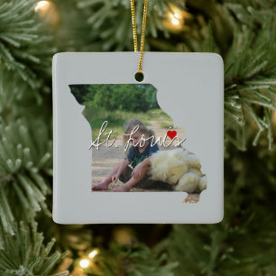 Foto-Eingabe und Ortsname von Missouri Staat Keramikornament
