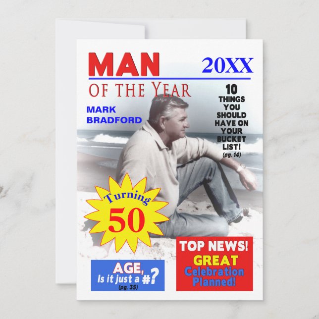 FOTO Einladung, Beilage/Name/Alter, MÄNNER, MAG.Co Einladung (Vorderseite)