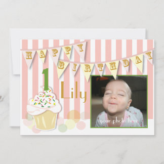 Foto Einladung zum Geburtstag - Mädchen