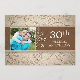 Foto-Einladungen zum 30. Hochzeitstag Einladung