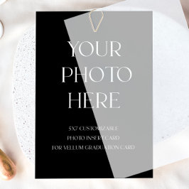 Foto Einsteckkarte für Vellum Abschluss Card Einladung