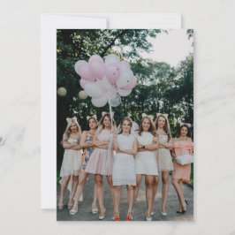 Foto Einsteckkarte für Vellum Brautparty Einladung