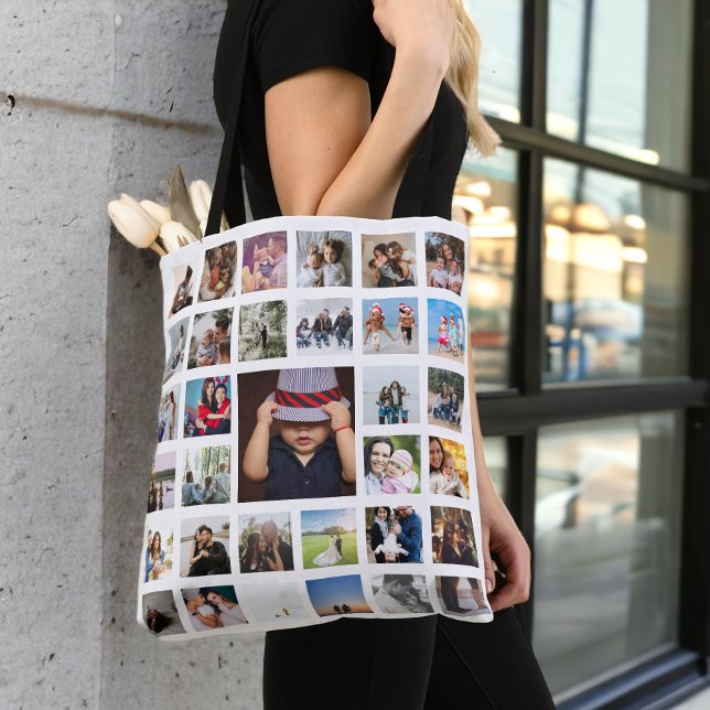 Foto Einzelverklebung Personalized 33 Foto Tasche (Photo Collage Unique Personalized 33 Photo Tote Bag from Ricaso. Create your own great photo gifts)