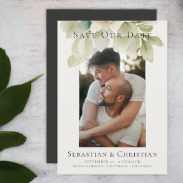 Foto Elegant Foliage Save the Date Hochzeit