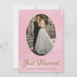 Foto Elegant Just Married Wedding Ankündigung