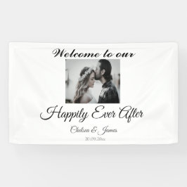 Foto Elegant Mit Monogramm glücklich immer nach Banner