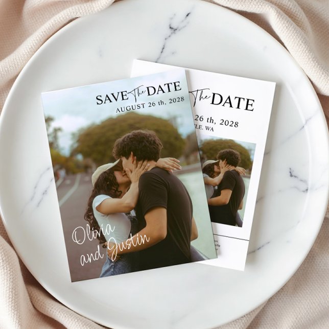Foto Elegant Save the Date Einladung (Von Creator hochgeladen)