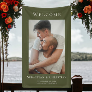Foto Elegant Simple Welcome Wedding Banner