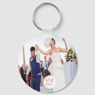Foto Elegant Wedding Monogram Schlüsselanhänger