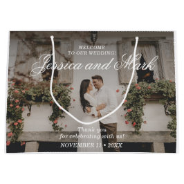 Foto Elegant Wedding Welcome Große Geschenktüte