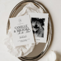 Foto Elegante Kalligrafie Tie the Knot Hochzeit