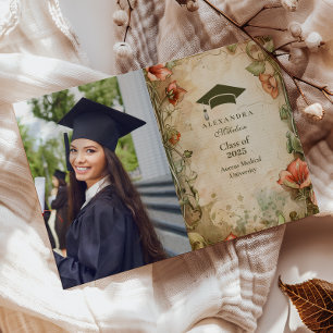 Foto Elegante Wildblume Bloom Graduation Party Ankündigung