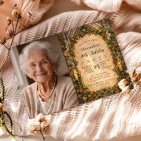 Foto Eleganter Vintage-Efeu-Bogen 90. Geburtstag