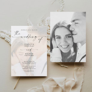 Foto Elegantes Foto Hochzeit Einladung