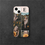 Foto Elegantes Monogramm Rosa Rosa iPhone 14 Hülle<br><div class="desc">Die personalisierte iPhone-Hülle, eine perfekte Mischung aus Stil und Stimmung. Dieses Gehäuse verfügt über eine 4-Foto-Collage mit 2 vertikalen und 2 horizontalen Fotos, mit denen Sie Ihre bevorzugten Erinnerungen präsentieren können. An der Spitze personalisieren Sie es mit Ihrem Monogramm und fügen eine einzigartige und elegante Touch hinzu. Dieses iPhone ist...</div>