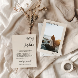 Foto Elopement Wedding Card Einladung