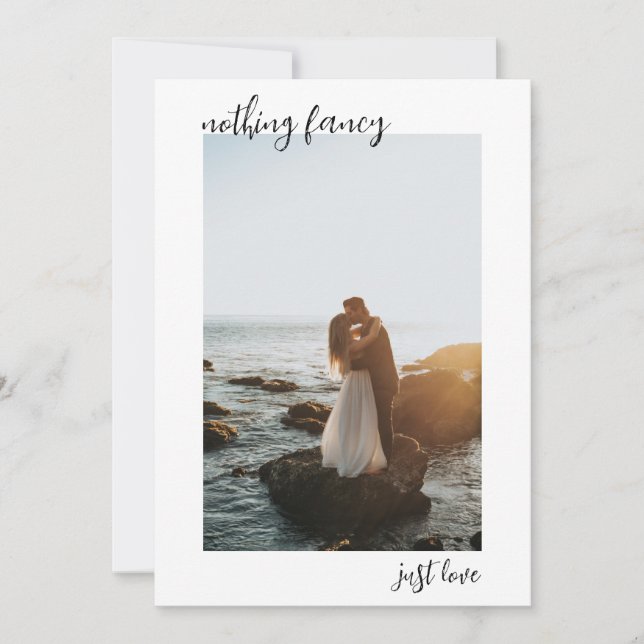 Foto Elopement Wedding Card Einladung (Vorderseite)