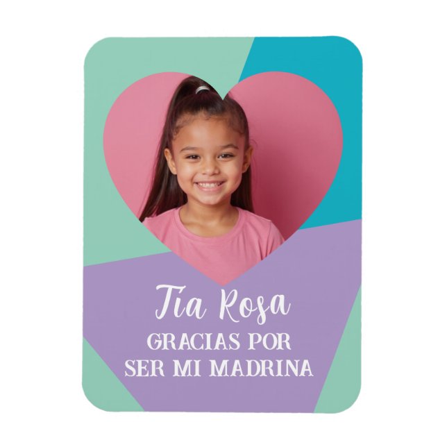 Foto en Corazon Regalo de Gracias Para Magnet (Vertikal)