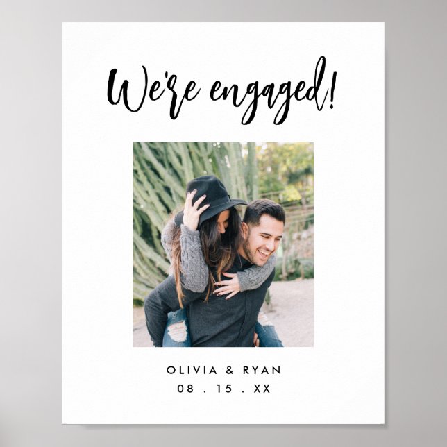 Foto-Engagement-Partei-Lieferungen, Begrüßungsunte Poster (Vorne)