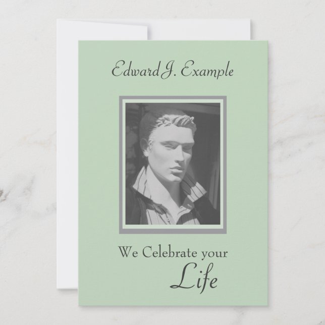 Foto-Erinnerung / Beerdigung Einladung (Vorderseite)