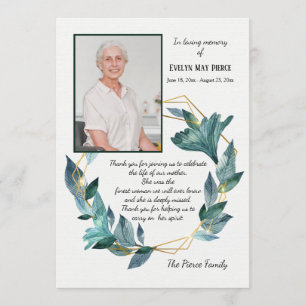 Foto-Erinnerung Beileid Vielen Dank Einladung