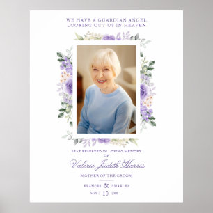 Foto Erinnerung Hochzeit lieben Lila Schatten Poster