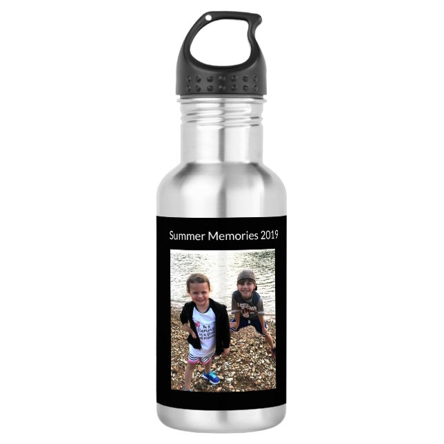 Foto-Erinnerungens-kundenspezifische Edelstahlflasche (Vorderseite)