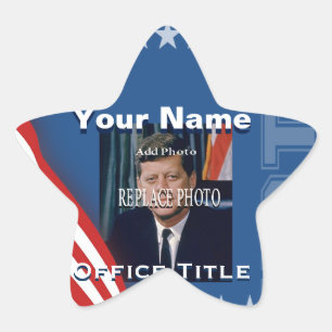 Foto ersetzen   Kampagne Template Star Stern-Aufkleber