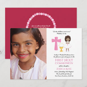 FOTO Erste Heilige Kommune lädt Girl Dark Skin ein Einladung