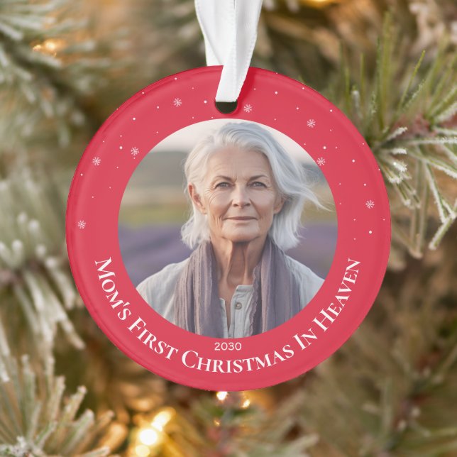 Foto Erste Weihnachten im Himmel Personalisiert Ornament (Baum)
