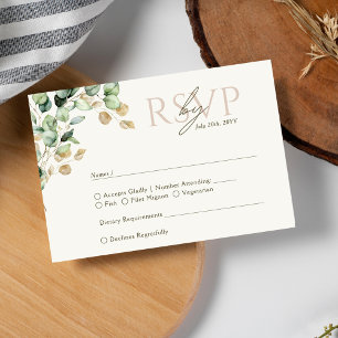 Foto Eukalyptus Greenery Wedding RSVP Karte