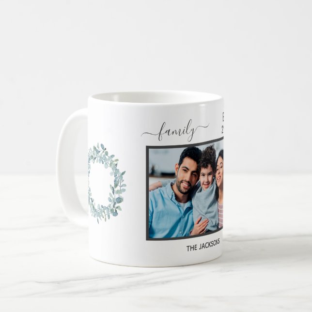 Foto Eukalyptus-Grüne Kaffeetasse (Vorderseite Links)
