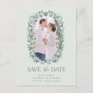 Foto Eukalyptus Save-the-Date-Postkarte Postkarte