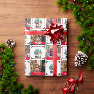 Foto Familie Katzen Weihnachtsbaum Moderne Geschenkpapier