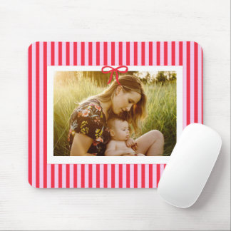 Foto Familie rote Streifen Bogen trendy stilvoll  Mousepad
