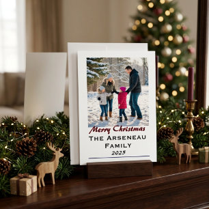 FOTO Familie Weihnachtsfeiertage Minimal Personali Magnetkarte