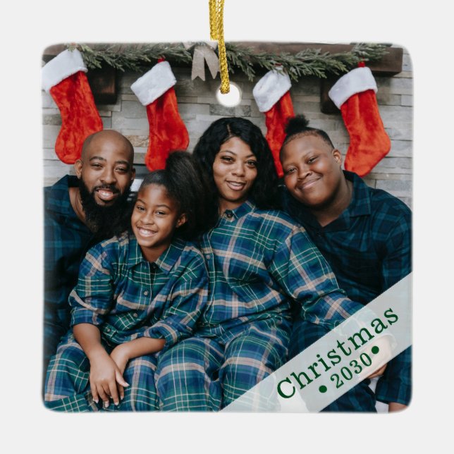 Foto Familienferien Keramik Ornament (Vorderseite)