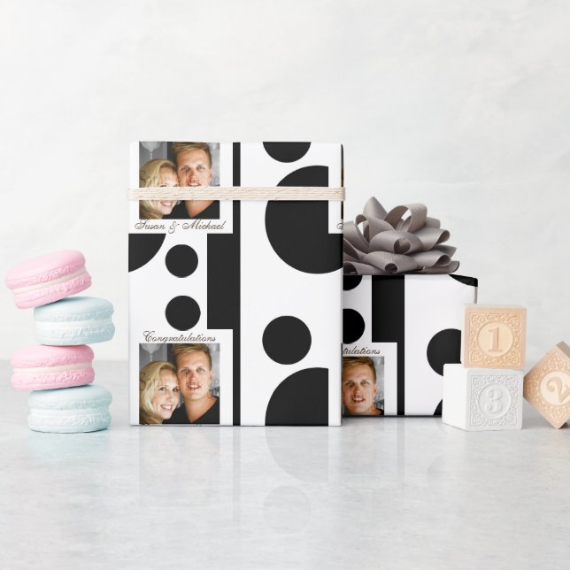Foto Familienfreunde Paare PERSONALISIEREN Geschenkpapier (Babyparty)