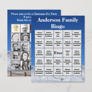 Foto "Family Bingo Game Snow Covered Mountain"