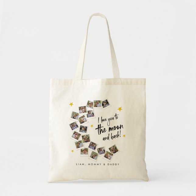 Foto Family Collage Tote Bag Tragetasche (Vorne)