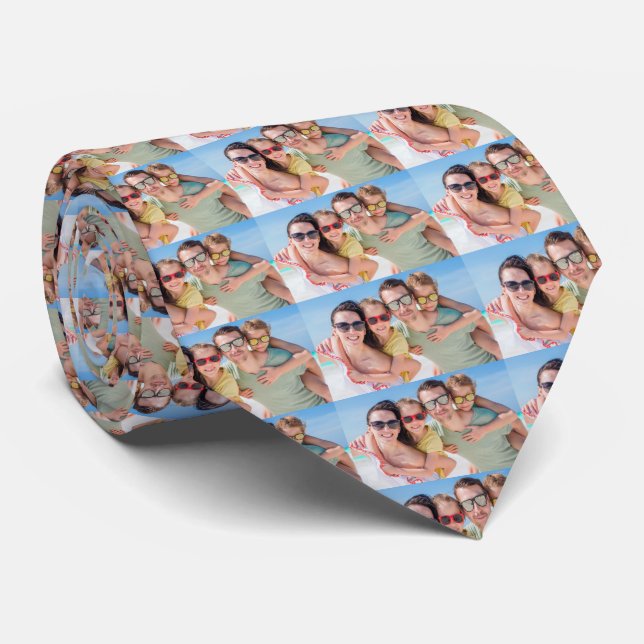 Foto Family Personalisiert Neck Tie Krawatte (Gerollt)
