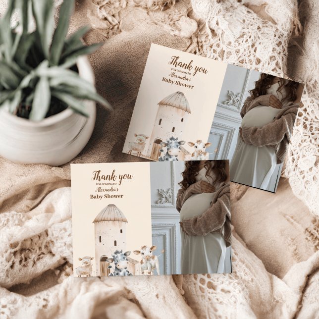 Foto Farm Animals Kinderdusche Dankeskarte (Von Creator hochgeladen)