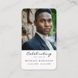 Foto-Feier Beerdigung Lebensbitterkarte Visitenkarte